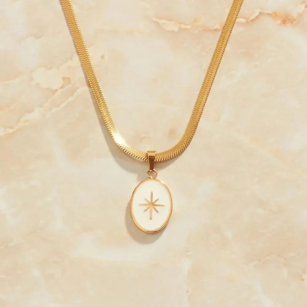 18K Gold Plated Snake Chain Necklace 18.5" New